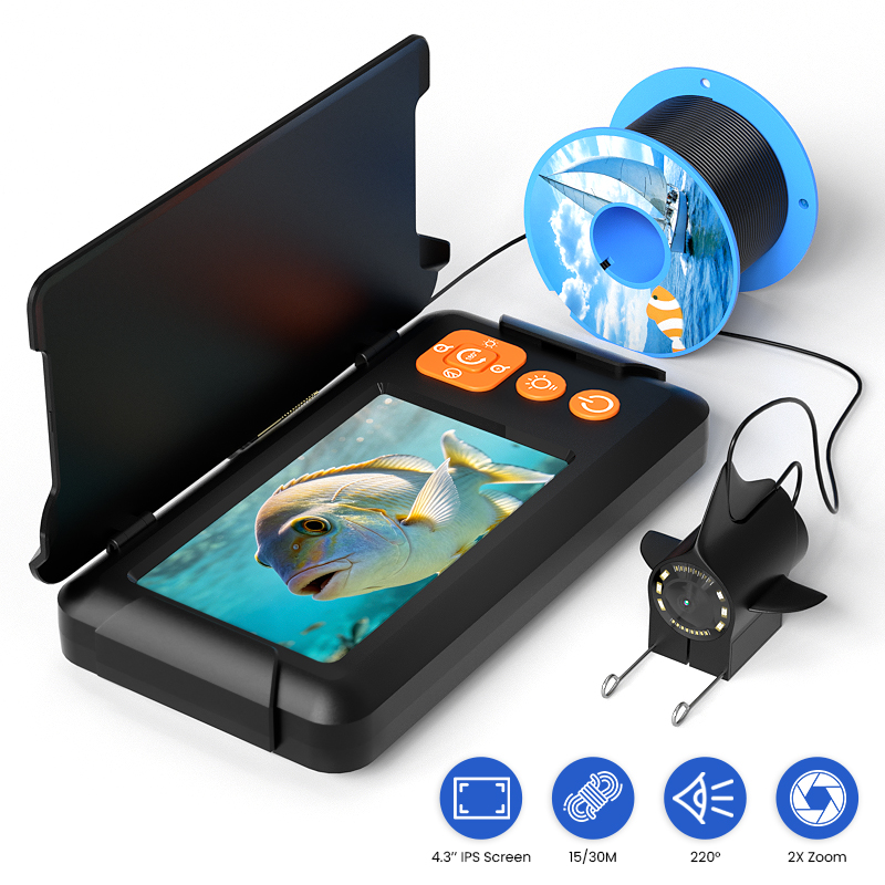 Fish Finder Portable - Pencari Ikan Portabel dengan Braket, Pencari